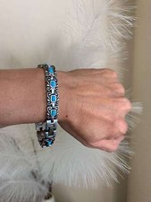 Turquoise Copper Magnetic Bracelet Men Balance Energy Power Arthritis Pain Joy