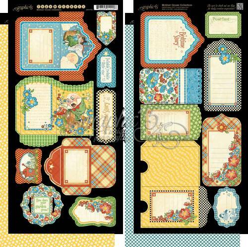 GRAPHIC 45 "MOTHER GOOSE" BUNDLE + STAMPS BABY NURSERY RYHMES SCRAPJACK'S PLACE - Picture 8 of 12
