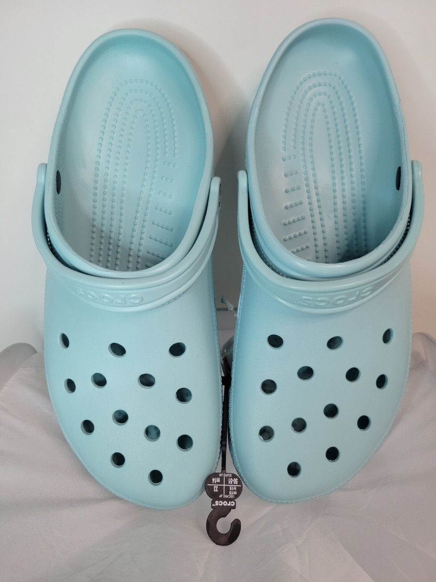 New Crocs 10001-4SS Light Blue Teal Sandals Classic Clogs Water