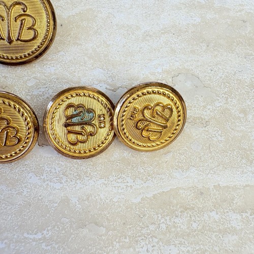 Brooks Brothers Buttons BB Brooksease Vintage Gold Tone Monogram Replacement Tag - Picture 8 of 9