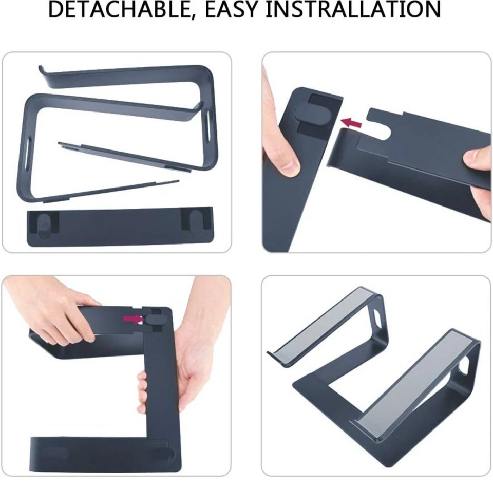 Laptop Stand for Desk Computer Stand for Laptop Laptop Riser Laptop Stand Grey - Image 3 of 4