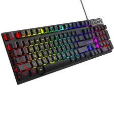 RGB Gaming Keyboard & Mouse Set - Mechanical Feel, USB Wired, Waterproof