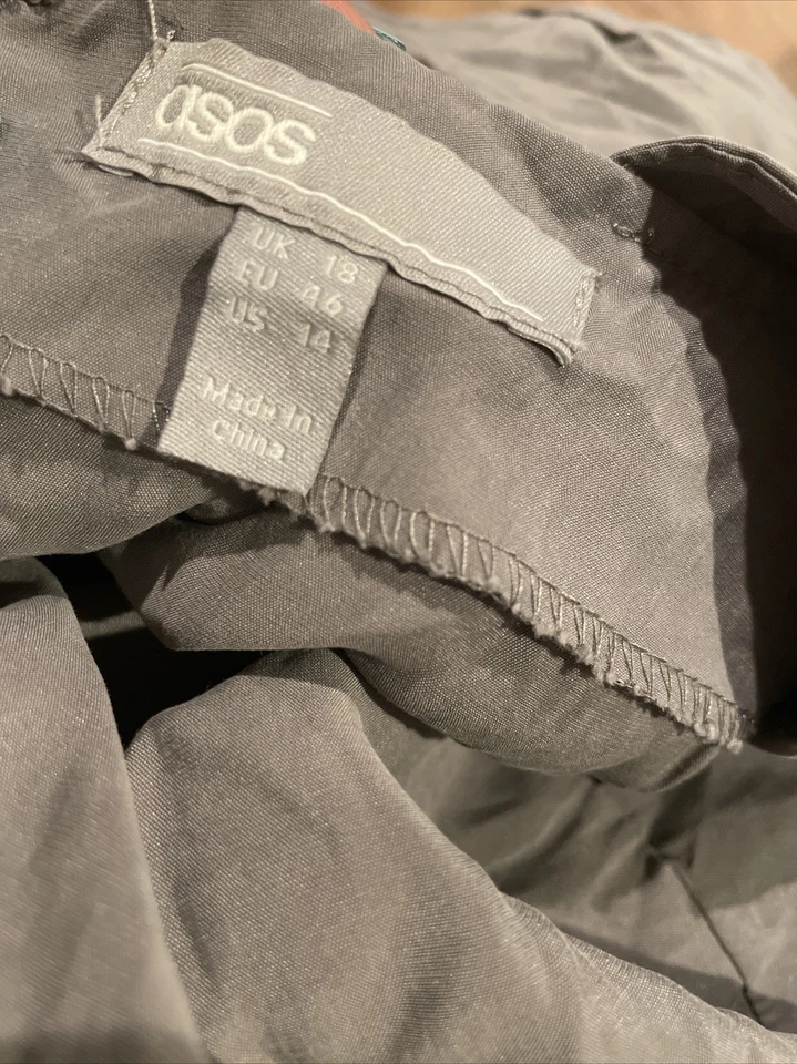 Mono para mujer Asos recortado espalda EE. UU. 14 pierna ancha sin mangas verde Foto 3 de 4