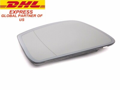 BMW 5 E60 Front Left Door Mirror Glass Heated 51167186587 OEM for  