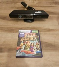 Kinect Adventures (Microsoft Xbox 360, 2010) Game & Case + KINECT SENSOR