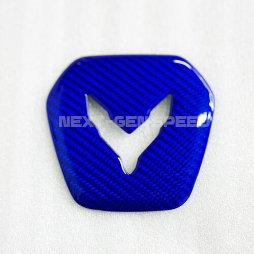 C8 Corvette Real Blue Carbon Fiber Center Steering Wheel Cover Stingray Z06 - Bild 2 von 5