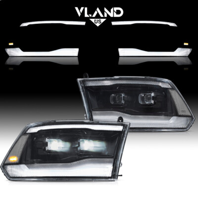 For 2009-2021 Dodge Ram 1500 2500 3500 Classic FULL LED Headlights W/Animation