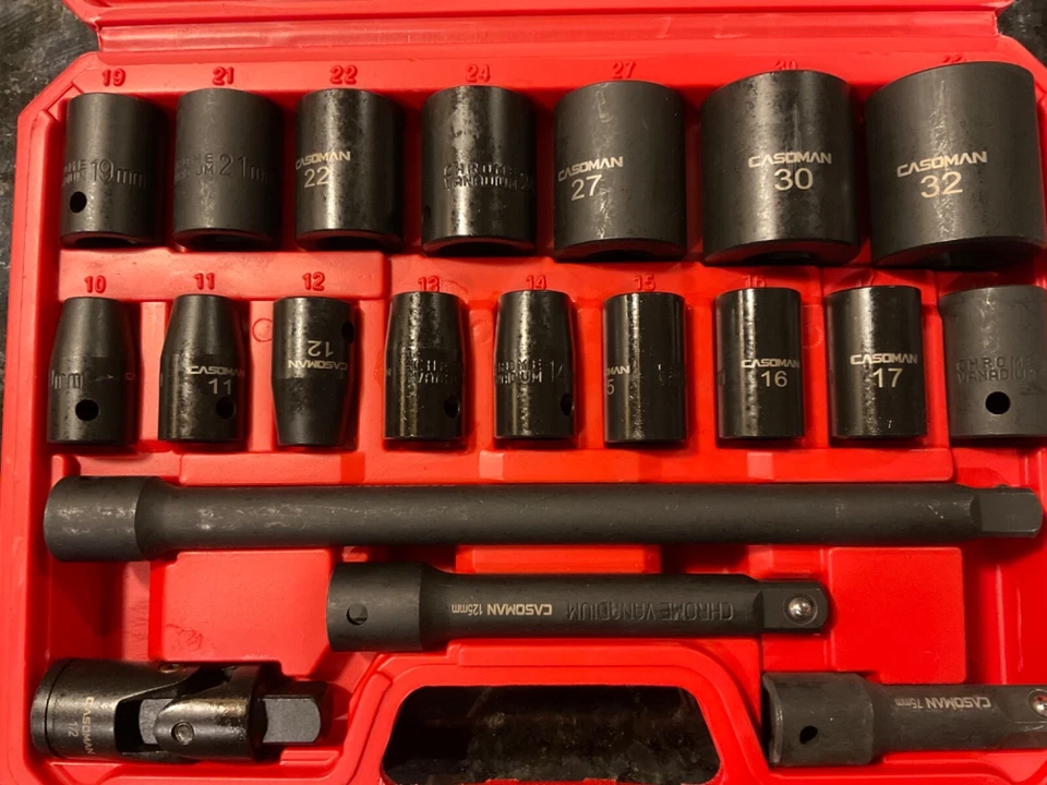 CASOMAN 1/2" Drive Master Impact Hex Bit Set, Hex Driver, SAE/Metric, 20-Piece - Image 2 of 3