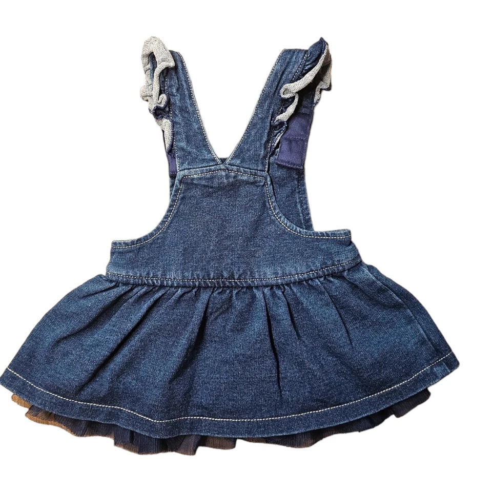 Original Bebé Vaqueros Vestido De Mayoral Talla 2-4M - Imagen 3 de 3