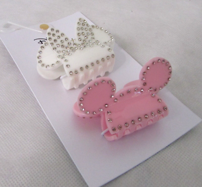 NWT 2 piece BaubleBar x Disney claw hair clips Disney Baublebar Mickey Mouse Rainbow Hair Clip Claw Black  main image 3