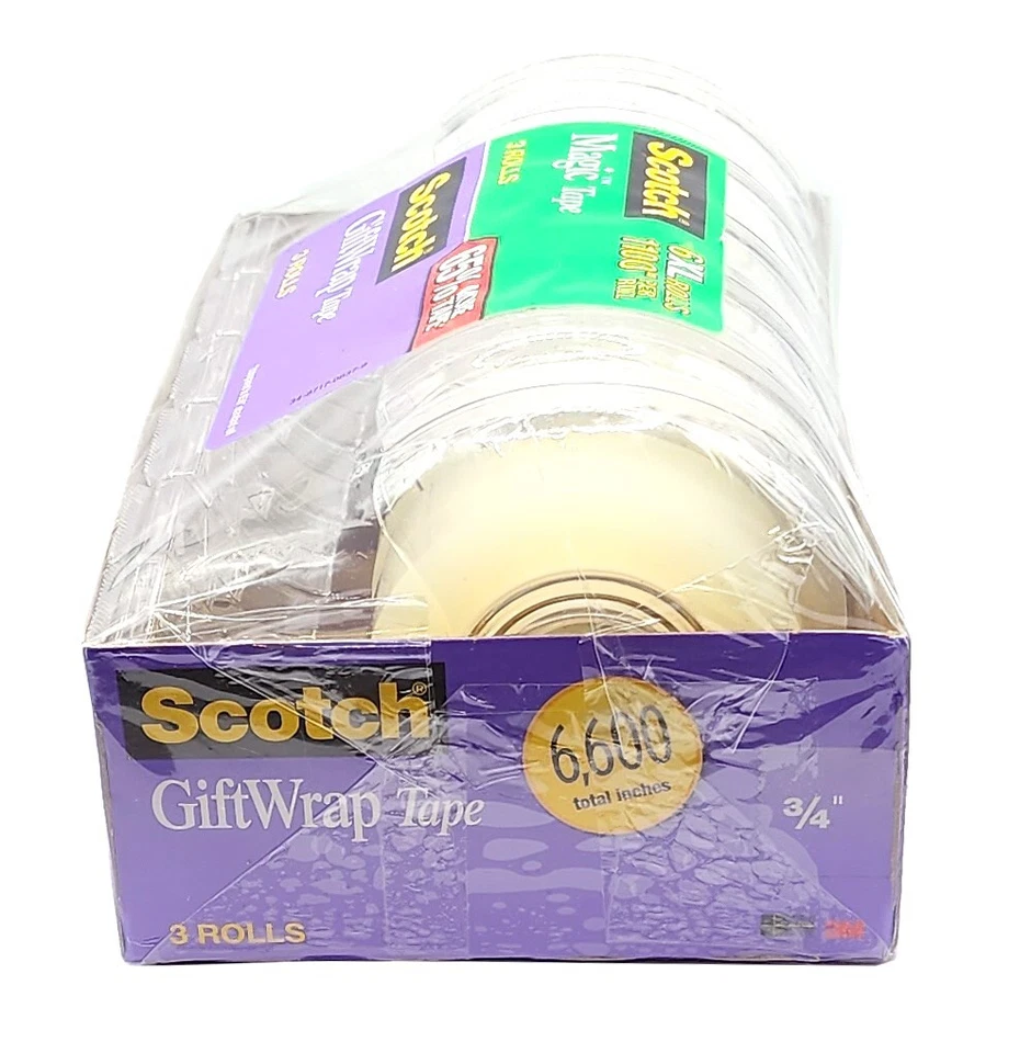 6 XL Scotch Tape Roll 3 Magic & 3 GiftWrap Adhesive Tape 28m Each with Dispenser - Image 4 of 4