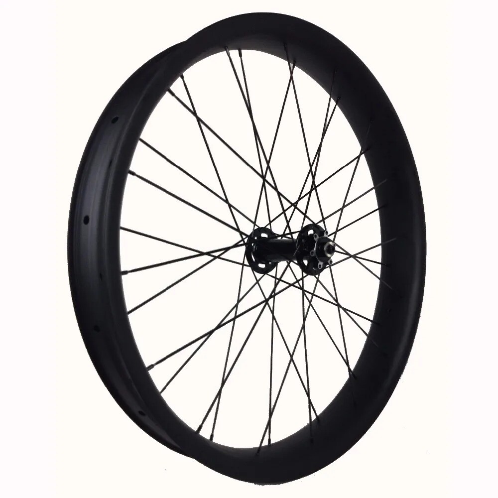 26inch Carbon Snow Fat Bike Wheelset 80*25mm Clincher Tubeless Fatbike Parts