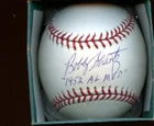 Bobby Shantz 1952 AL MVP Single Signed Official MLB Selig Baseball