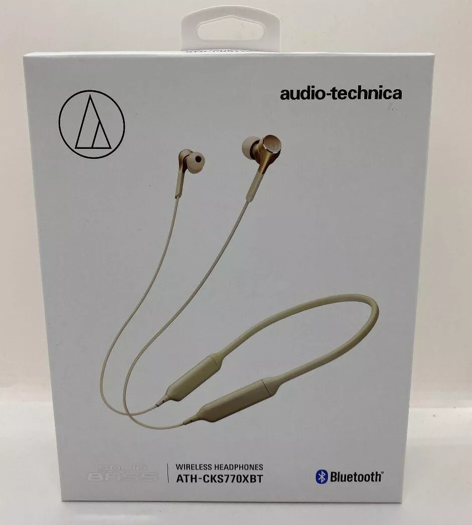 audio-technica ATH-CKS770XBT CG SOLID BASS Bluetooth Wireless Headphone Gold