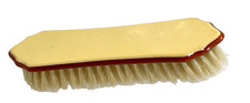 Vintage 1920's Celluloid Amber Border Line Vanity Dress Brush, 6.25" X 1.5"