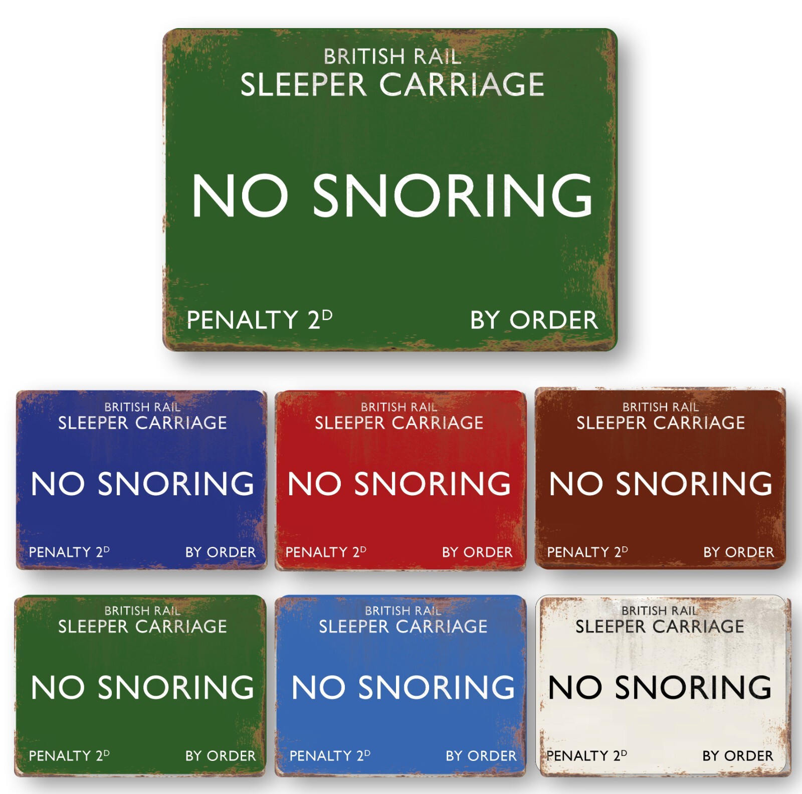 No Rough Sleeper Sign British Rail Vintage Metal Sign Novelty Railway Sign Sleeper Carriage ...