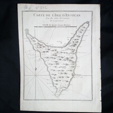 Carte de l'Isle d'Anjouan Une des Isles de Comore par le Cap. Cornwal 