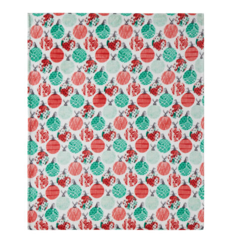 Kate Aurora Christmas Ornament Holiday Festivities Accent Throw Blanket - Picture 3 of 3