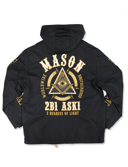 Freemason Masonic Fraternity Windbreaker Jacket Freemason Windbreaker Coat