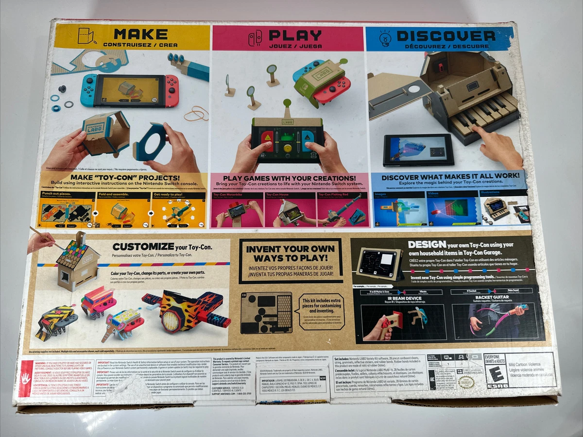 Labo Toy-Con 01 Variety Kit (Nintendo Switch, 2018) NO GAME INCLUDED