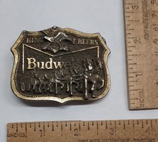 Budweister KING OF BEERS -  1982 SERIAL  - As Is - belt BUCKLE - listing 7408