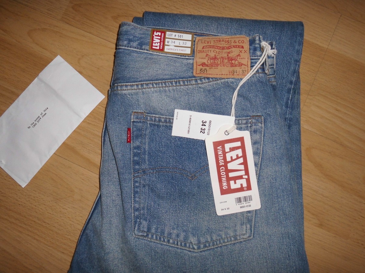 Levis 501 XX Jeans 1966 Vintage W34 / L32 Levi`s 66501-0133 rote 