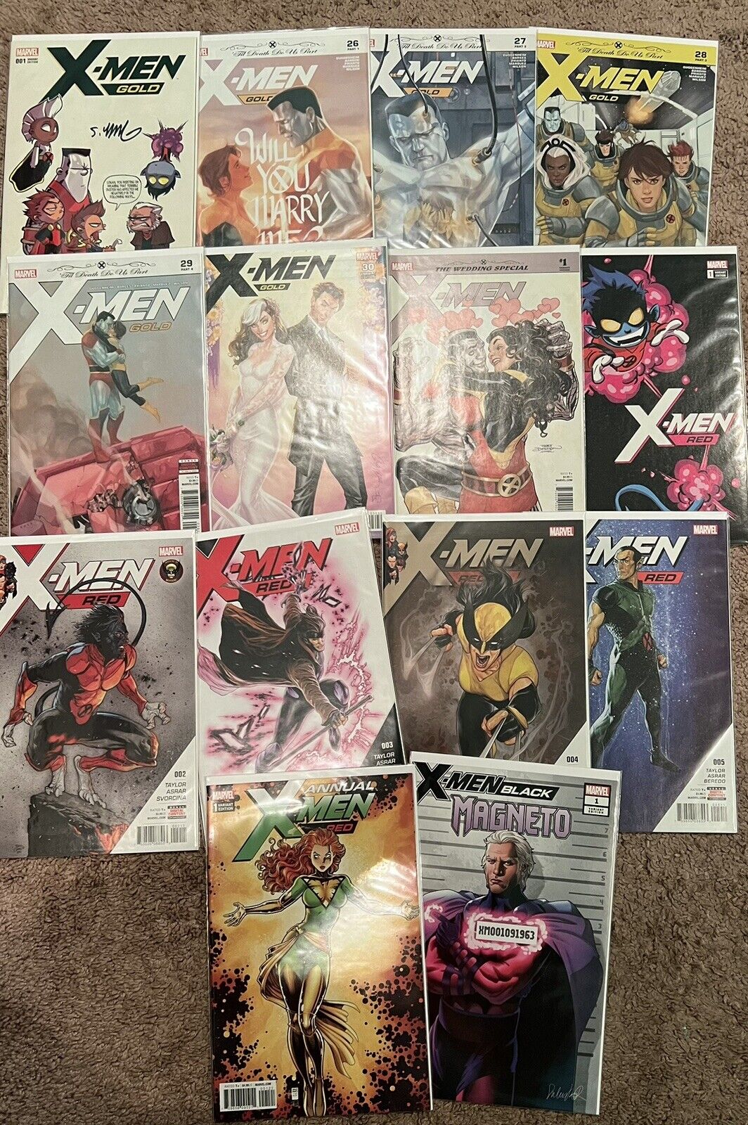 X-Men Red X-Men Gold Comic Book Lot Marvel Comics