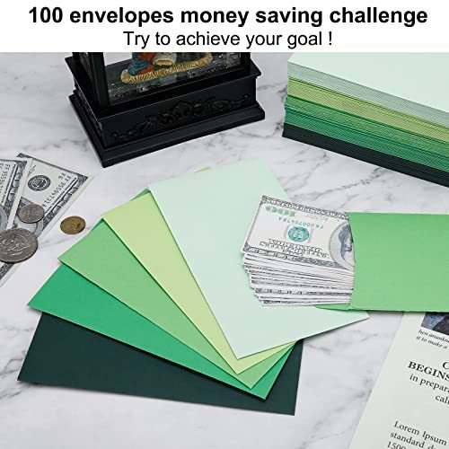 SWESARA 200 Pack Cash Envelopes – 6.7x3.5 Inch Self-Adhesive Budget Envelopes For Money, Checks, Jewelry (Black) - View #12
