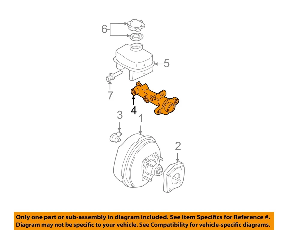 Cilindro maestro de freno usado se adapta a: Buick Lesabre 2003 grado A Foto 3 de 4