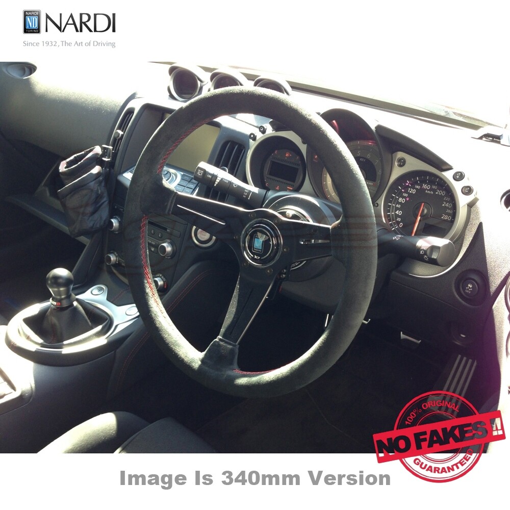 NARDI Classic Sports Type Rally Black Suede Leather/Black