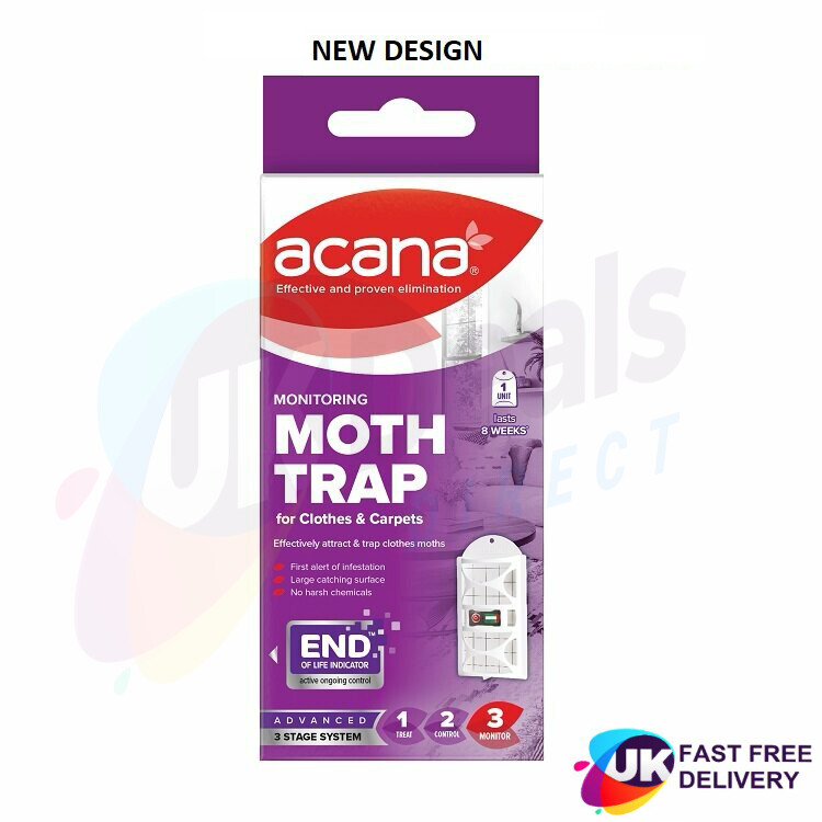 Acana Carpet Moth Killer Hanging Units Lavender Fresh spray COMPLETE