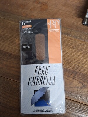 Pretty Polly Extra Large Chiffon 15 Denier Sheer Smooth Knit Tights