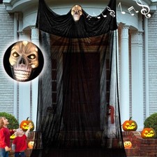 Lamgoa 12.3ft Halloween Ghost Hanging Decorations, Scary Hanging Reaper Motion V