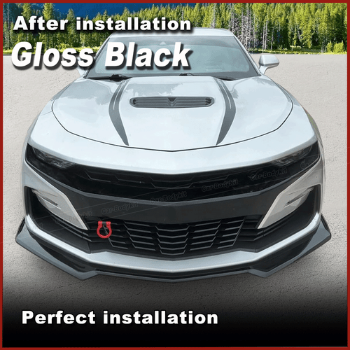 Fit For Chevrolet Camaro Z1L 2016-18 Front Bumper Lip Splitter Gloss Black Body - Picture 2 of 9