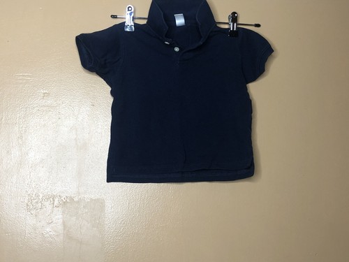 Polo Lands End blu manica corta con colletto ragazzo taglia 18M - Foto 2 di 12