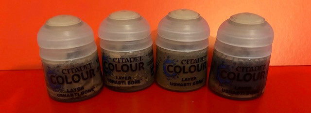 Games Workshop Citadel Layer Paint Ushabti Bone (12ml) Bundle of 4 Pots