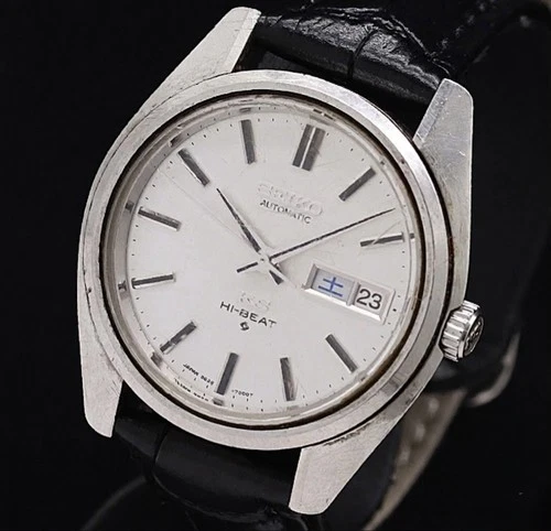 Vintage King Seiko 5626-7000 Hi-Beat Automatic Day-Date Gold Medallion Working