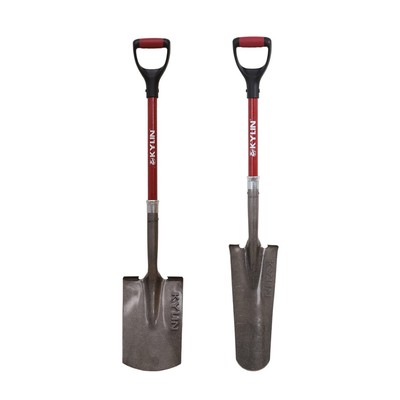 KYLIN 14-Gauge Heavy Duty Shovels Set,2-Piece Fiberglass D-Handle Spade,16”