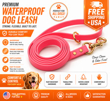 6ft Waterproof Dog Leash Gummy Grip Training Lead for Small to Large Dogs