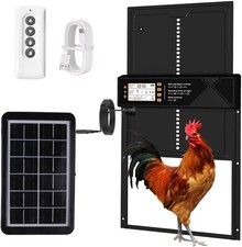 Automatic Solar Chicken Coop Door With LCD Display, Timer, Light Sensor, Remote