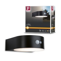 Solar LED AußEnwandleuchte Eileen Bewegungsmelder IP44 3000K 400Lm Schwarz
