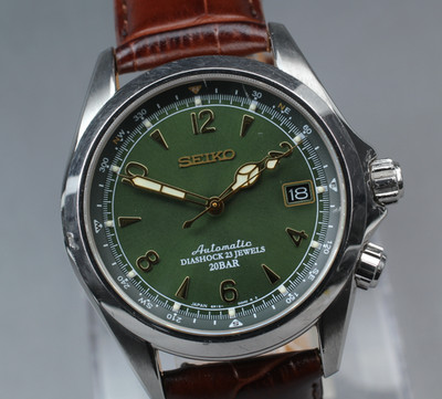 Exc+5] SEIKO Alpinist 6R15-00E0 SARB017 Green Automatic Men's