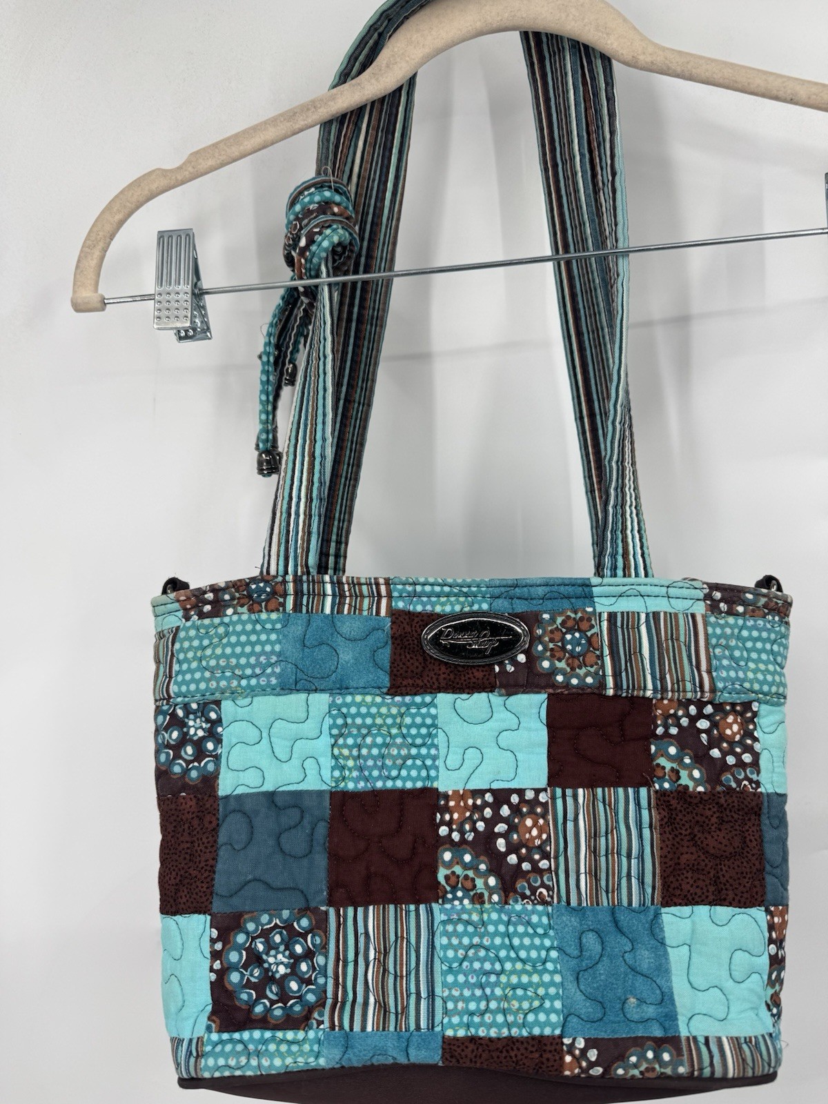 Donna Sharp Patchwork Shoulder Bag Blue Colorful … - image 2