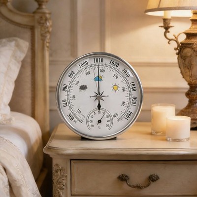 Barometer With Temperature Gauge for Scientific Research Portable