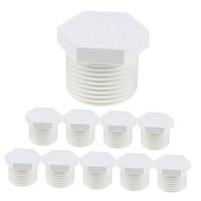 RV Hot Water Heater Drain PlugPcs 3/4 Inch NPT Male Thread 0.75 Inch 10 White