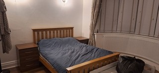 4ft Wood Bed Frame With Realaxan Mattress.