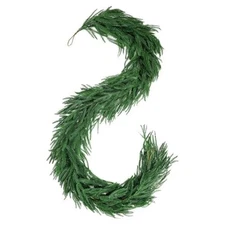 6FT Flexible Christmas Garland, Artificial Norfolk Pine Decoration Garlands 