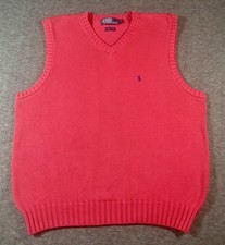 Polo Ralph Lauren Sweater Vest Mens Large Knit Pullover Classic Preppy