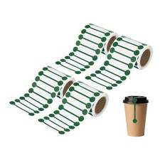 4Rolls Total 2000Pcs Tamper Evident Tape, 2.8x0.5Inch Tamper Proof Sticker,Green