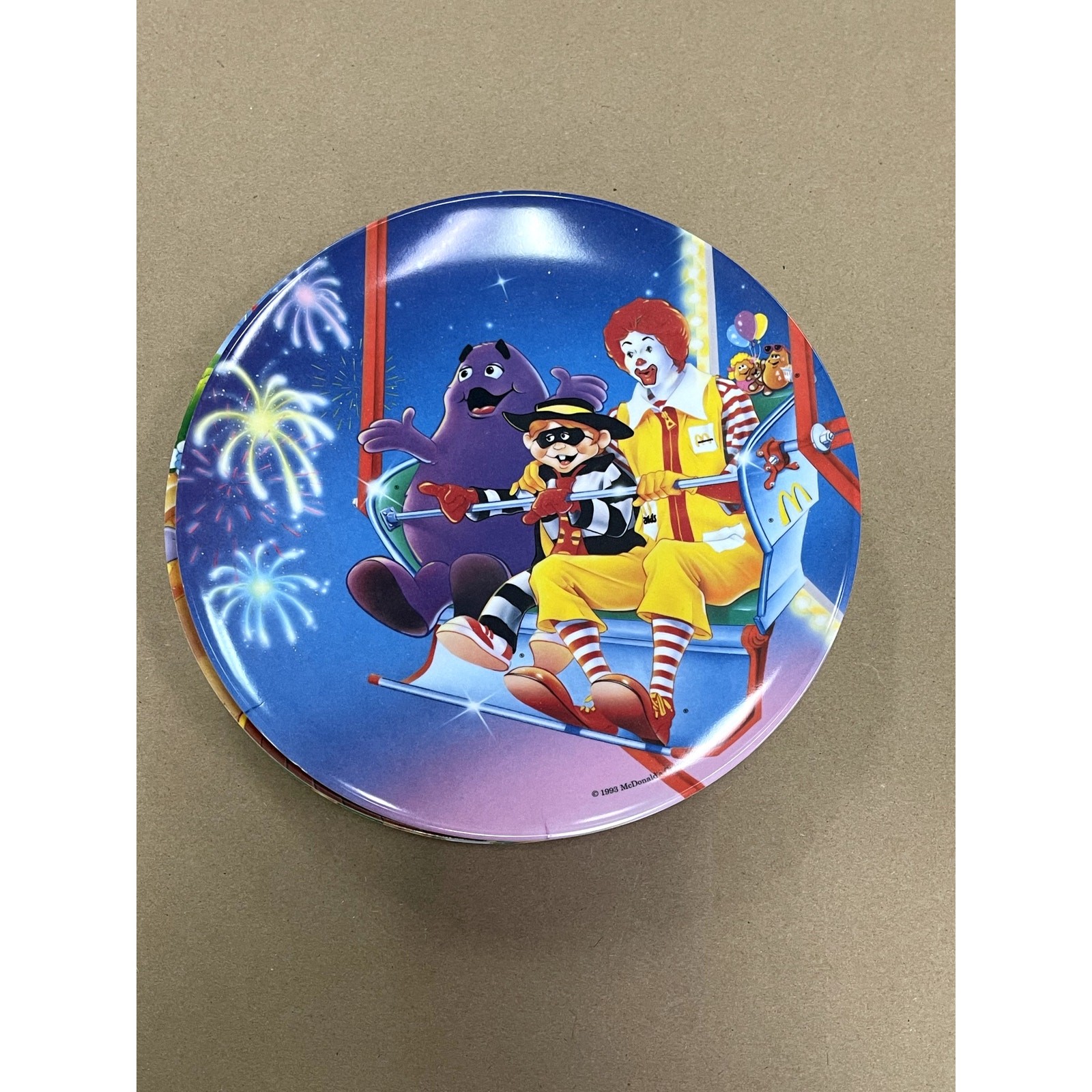 Set of 4 1993  McDonald's Amusement Park plates
